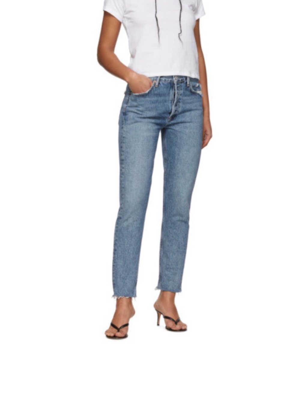 AGOLDE Jaime Classic High-Rise Straight Leg Blue Jeans
